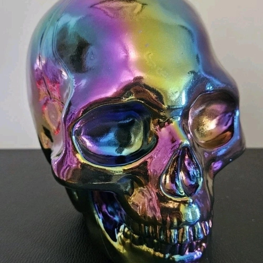 Colorful Iridescent Skull Decor